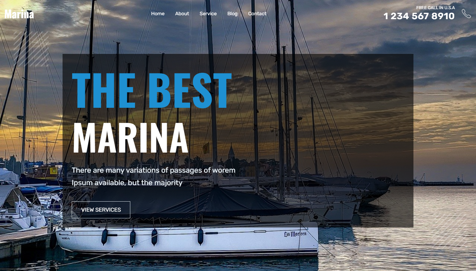 Marina Website Concept